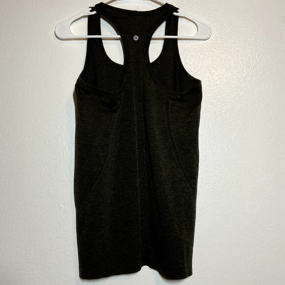 Lululemon Swiftly Tech Racerback Dark Olive Black Silverescent Seamless 8 - Picture 5 of 5